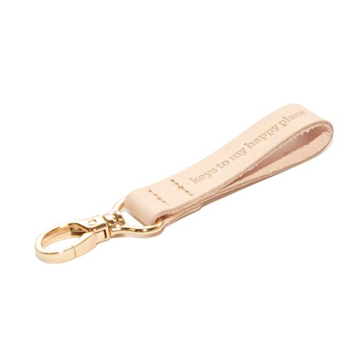 "Keys to my Happy Place" Leatherette Keychain