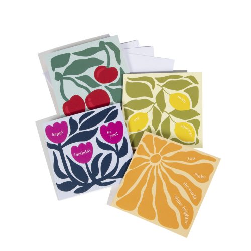 Cheerful Greeting Cards - Set of 4