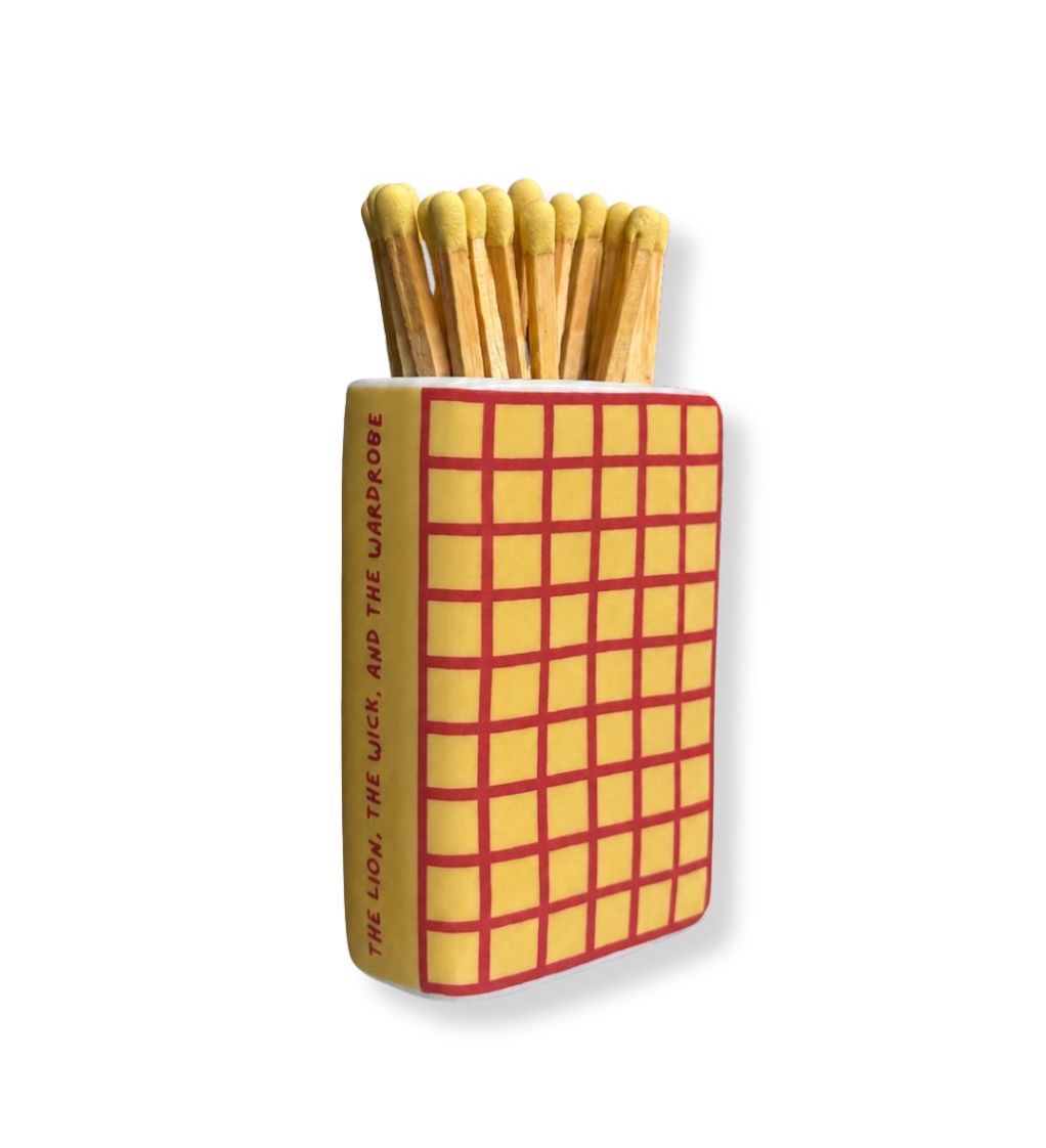 "The Lion, The Wick and The Wardrobe" Ceramic Book-Shaped Bud Vase / Match Holder - Image 2